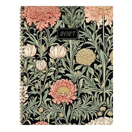 2027 Formal Flowers Large Weekly Monthly Planner